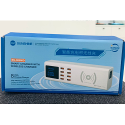 SUNSHINE SS-309WD USB Charger 8 Port Multi Quick Charge Mobile Phone Chargers Adapter For iphone tablet Fast Charging Station