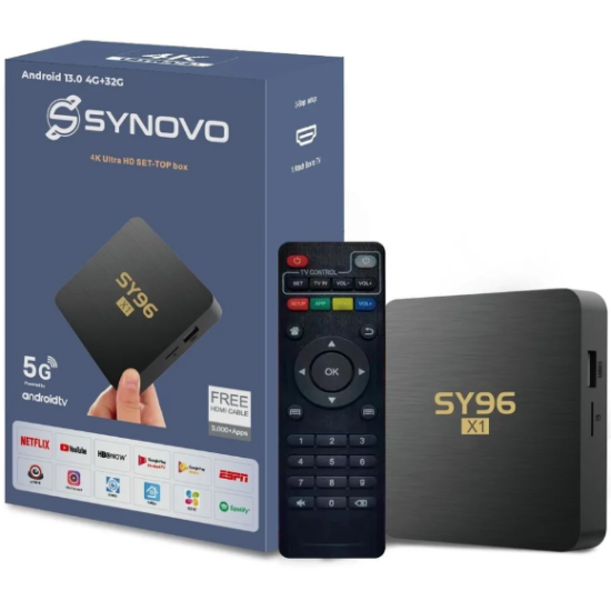 SYNOVO SY96 X1 Android 4K Ultra Smart Streaming TV Box SYNOVO SY96 X1 Android 4K Ultra Smart Streaming TV Box