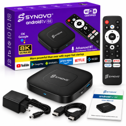 Synovo Q2 4K Android 16 4GB+32GB with CP Plus GCMOB App Support TV Box