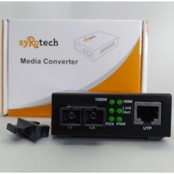 Syrotech GOMC-1303-20 10/100 Single Mode D/l Fiber Media Converter