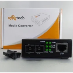 Syrotech GOMC-1303-20 10/100 Single Mode D/l Fiber Media Converter