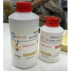 Crystal LIQUID ID Card School Belt & Badges WWC | DBC 1Kg + 500g Bottle GLOSS Pasting Lamination Chemical Crystal LIQUID ID Card School Belt & Badges WWC | DBC 1Kg + 500g Bottle GLOSS Pasting Lamination Chemical