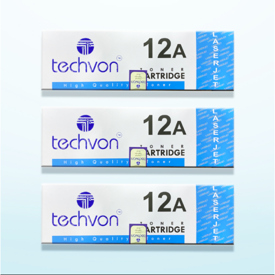Techvon 12A Compatible HP 2612A/ 303 Replaces Canon 303 /703/FX-9 / FX-10 Laser Toner Cartridge