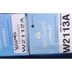 Techvon 206A (BK/C/M/Y) Compatible HP Color LaserJet Pro M255 282 Printer (W2110A W2111A W2112A W2113A) Laser Toner Cartridge