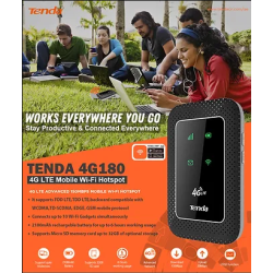 TENDA 4G180 4G Portable LTE-Advanced Pocket Mobile Wi-Fi Router TENDA 4G180 4G Portable LTE-Advanced Pocket Mobile Wi-Fi Router