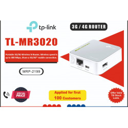 TP-Link TL-MR3020 Wireless 3G/4G 300Mbps Mini USB Port with Access Point/WISP/Router Modes Portable Router