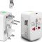 Universal Power Plug Dual USB Ports Travel Adapter