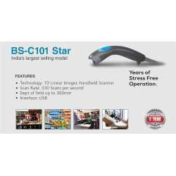 TVS Electronics BS-C101 Star Barcode Scanner TVS Electronics BS-C101 Star Barcode Scanner
