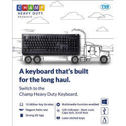 TVS ELECTRONICS Champ Heavy Duty Membrane Wired Keyboard