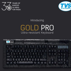 TVS Electronics Gold Pro Dust & Water Resistant USB Wired Mechanical Keyboard