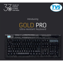 TVS Electronics Gold Pro Dust & Water Resistant USB Wired Mechanical Keyboard