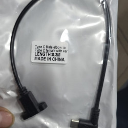 USB-C / Type-C Female to USB-C / Type-C Male Length: about 30cm Elbow Adapter Cable USB-C / Type-C Female to USB-C / Type-C Male Length: about 30cm Elbow Adapter Cable