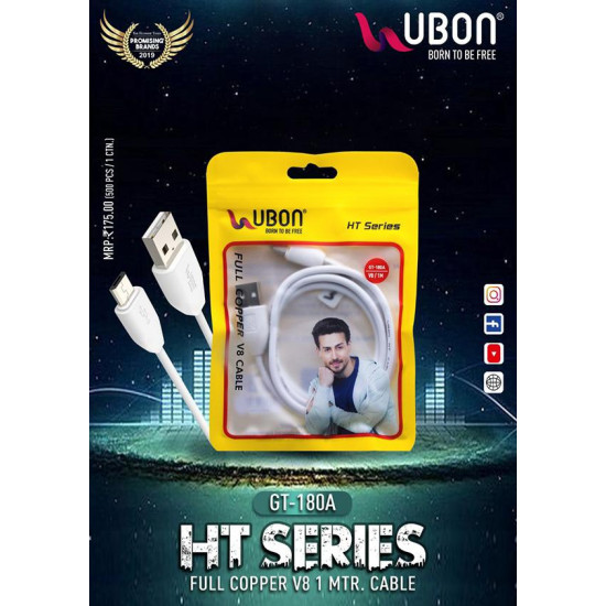 Ubon GT-180 V8 Micro USB Full Copper Fast Charging Cable