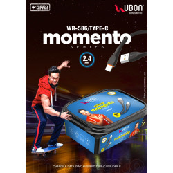 Ubon WR-586 type-c Memento 2.4a charge & sync Hi Speed USB Data Cable