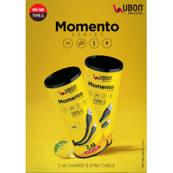 Ubon WR-586 type-c Memento 2.4a charge & sync Hi Speed USB Data Cable