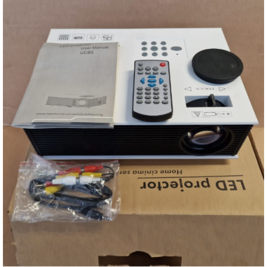 XElectron UC80 HD Ready HDMI|AV|VGA|USB Home Cinema LED Projector