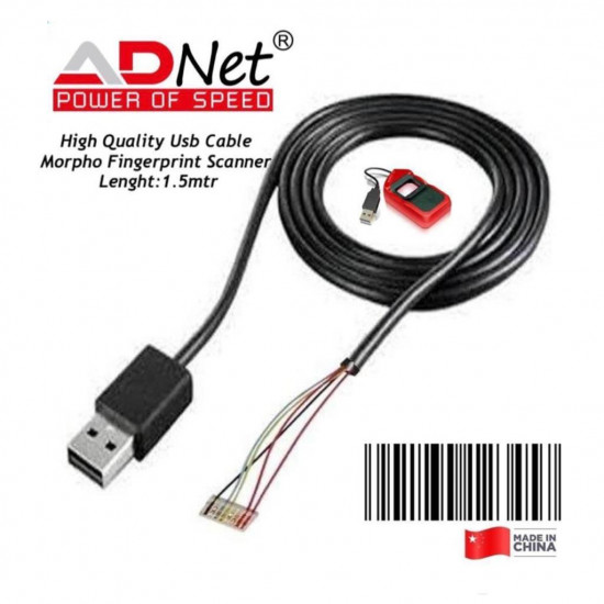 Morpho Fingerprint Scanner Device ADNET USB Cable