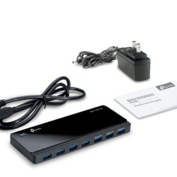 TP-Link UH700 7 Ports Data Smart Charging USB 3.0 Ports Compatible with Windows, Mac OS X and Linux Systems, 5V/1.5A Power Output Powered USB Hub TP-Link UH700 7 Ports Data Smart Charging USB 3.0 Ports Compatible with Windows, Mac OS X and Linux Systems, 5V/1.5A Power Output Powered USB Hub