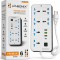 Cabonix Universal 4 Socket Power Strip with 3 USB + Type-C Extension Board