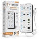 Cabonix Universal 4 Socket Power Strip with 3 USB + Type-C Extension Board
