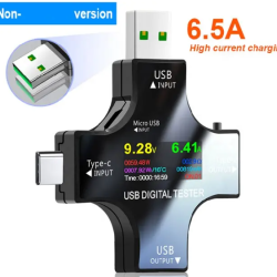USB Tester Charge Indicator Type C 12 in 1 USB Tester - Multifunction PD Type-C USB Amp Detector Digital Meter