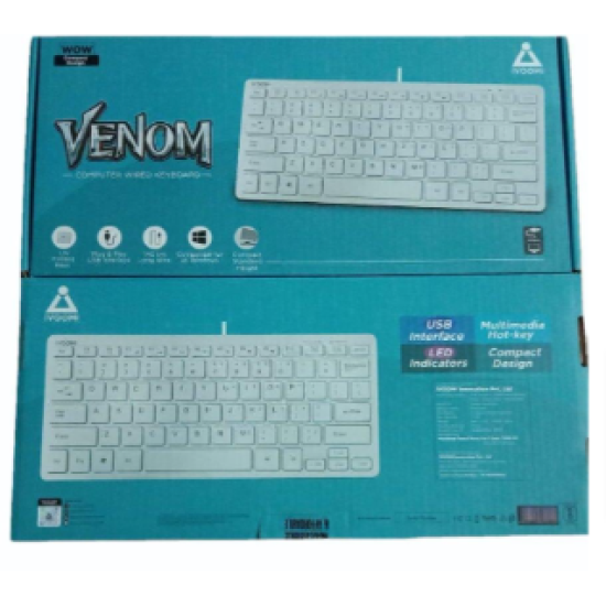 Ivoomi Venom Mini USB Standard Wired Keyboard
