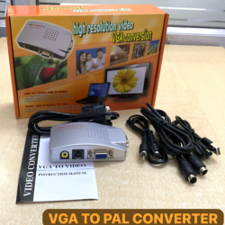 VGA to PAL Video VGA to AV S-Video Display Adapter Converter VGA to PAL Video VGA to AV S-Video Display Adapter Converter