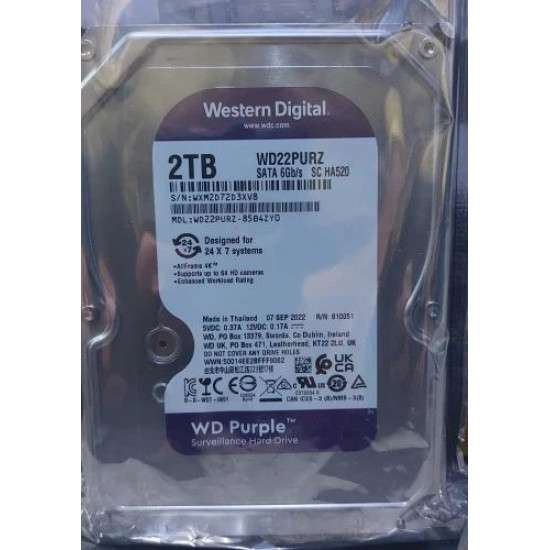 WD 2TB HDD Drive 3.5 Inch Surveillances/Desktop Hard Disk