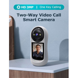 Wireless Video Calling Baby and Pet Monitoring | Two Way Talk | Motion Track | Indoor CCTV Camera 1080P HD 3MP Intercom Rotate Smart Baby Monitor Camera