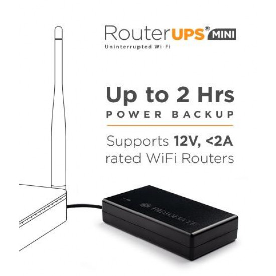 RESONATE RouterUPS Mini CRU12V2AM Power Backup for Router DC UPS