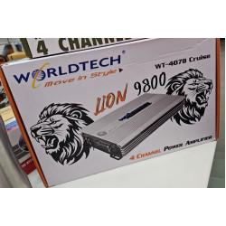 Worldtech WT‑4078 Cruise 4 Channel Lion 9800 BEAT BOOST Power Car Amplifier