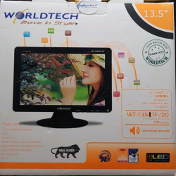 WORLDTECH LED TV 13.5inch Screen  WT 1352TF/20 12.5" USB / AV / HDMI / RCA / VGA LCD Monitor