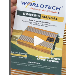 Worldtech WT-4087.4AMP/23 100W 4 Channel Mosfet Power Amplifier