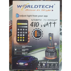 WorldTech 410W AI TRI-Color App Control Car LED Headlight