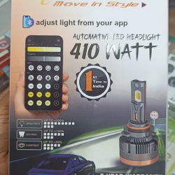 WorldTech 410W AI TRI-Color App Control Car LED Headlight