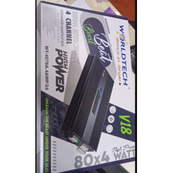 Worldtech WT-4078.4AMP 4 Channel V18 BEAT BOOST Car Amplifier Worldtech WT-4078.4AMP 4 Channel V18 BEAT BOOST Car Amplifier