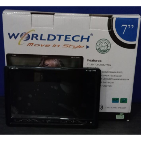 Worldtech 7 inch Screen TFT777P  RCA / VGA LCD MONITOR LED TV