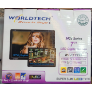 Worldtech 7 inch Screen TFT777U/22  RCA / VGA LCD MONITOR LED TV