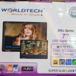 Worldtech 7 inch Screen TFT777U/22  RCA / VGA LCD MONITOR LED TV