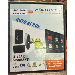 Worldtech Auto Ai Box WT-911 WIFI Wireless Android Auto Mirror Link Android 11 4GB 64GB Netflix Player Wireless Auto GPS Car Android Player