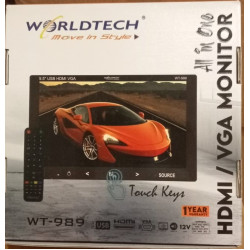 Worldtech 9 inch Screen 9.5 WT-989 AV / RCA/HDMI/VGA LCD Monitor LED Portable TV