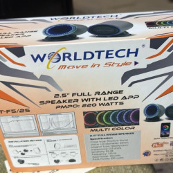 WORLDTECH WT-F5/25 2.5 Inch 220 Watts with LED APP Full Range Portable Car Speaker
