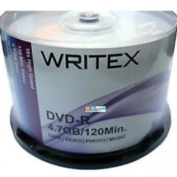 Writex Blank DVD-R 4.7GB 50 Pack Recordable DVD
