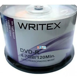 Writex Blank DVD-R 4.7GB 50 Pack Recordable DVD Writex Blank DVD-R 4.7GB 50 Pack Recordable DVD