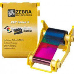 Zebra Full Panel YMCKO-500 Black + Tri Color Combo Pack High Trust  ZXP3 Series Ribbon