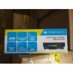 Zebronics 12A 88A 78A 2000 page yield ECO Friendly Black Laser Printer Toner Cartridge