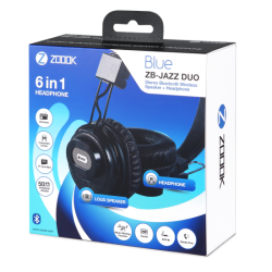 Zoook ZB-Jazz Duo 6 in 1 Wireless Bluetooth Headphone with Mic Bluetooth Headset