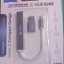Zoook C-Hub iU43 2 in 1 USB Hub 3.0 type c to usb ultra-highspeed Hub