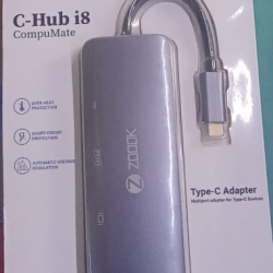 Zoook C-Hub i8 CompuMate 8 Port Adaptor for Type C Devices - 8 in 1 USB C Dock with USB-C to 4K HDMI, 1 USB 3.0 Port & 2 USB 2.0,1 Ethernet Port,SD&Micro SD Card Reader Type C Dock Hub Zoook C-Hub i8 CompuMate 8 Port Adaptor for Type C Devices - 8 in 1 USB C Dock with USB-C to 4K HDMI, 1 USB 3.0 Port & 2 USB 2.0,1 Ethernet Port,SD&Micro SD Card Reader Type C Dock Hub