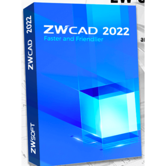 ZWCAD 2022 2D Standard Lic ESD (Includes 1 year email/tel support) ESD License Software